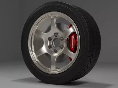 Wheel Goodyear Eagle F1 High Detailed 3D Model 3D model