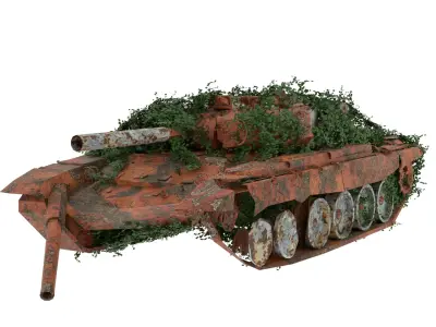 Damaged Rusted Tank 3D model