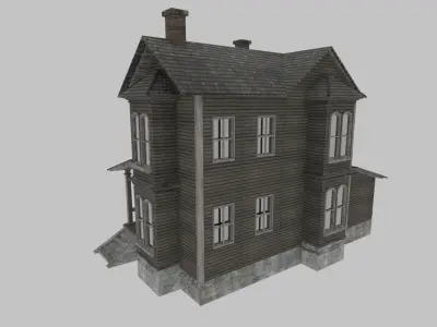 Old House Low-Poly 3D Model Free low-poly 3D model