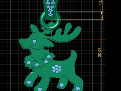 GOAD ANIMAL PENDANT 3D PRINTBLE MODEL  3D print model