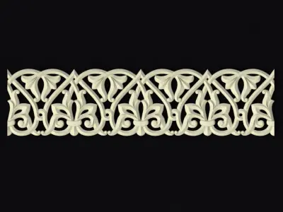 Central decor ornament for furniture 3D model 378