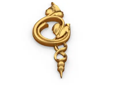Classic carved decor ornament 498  3D print model