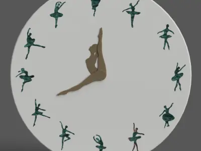 ballet clock for 3D print - CNC 3D print model