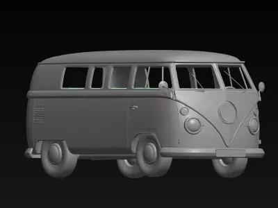 vintage minibus stl file for 3d printing 3D print model