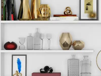 decorative set number Shelves 37 3D model