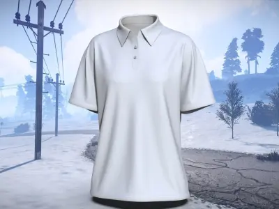 Sport Women Polo Shirt 3D model