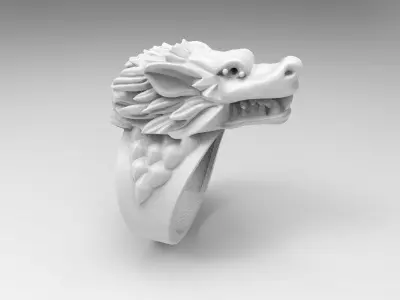  WOLF RING 3D model