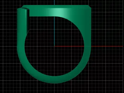 Minimal Elegant Marquise Diamond Ring  Yellow Gold  3D print model