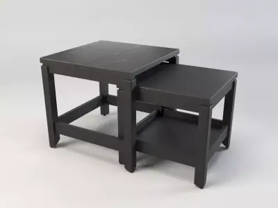 Nest of table - Coffee table - Side table - End table Low-poly 3D model