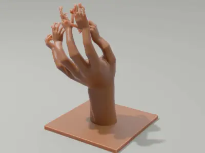 Nested hands 3D print model