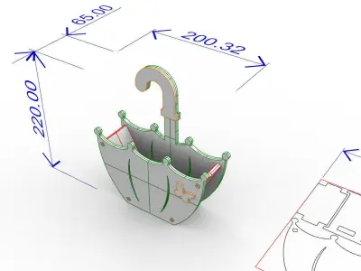 Flower Box For Laser Cut  3D print model