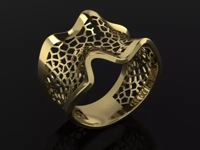 Jewelry Elegant Ring Gold  JK-87 3D print model