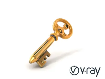 Intricate Antique Key model pack Low-poly 3D model