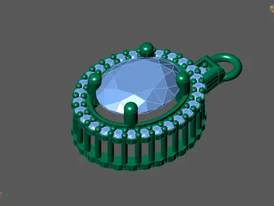 Women Pendants 3DM STL Pendant Renders Details 3D print model 3D print model