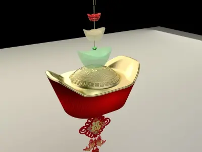 Chinese Red Lantern 3D model