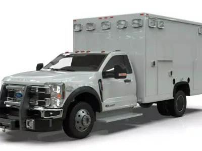 2024 F-600 Ambulance Truck 3D model