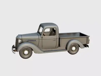 1930s Vintage Pickup Truck Model Early Classic Utility Vehicle 3D model