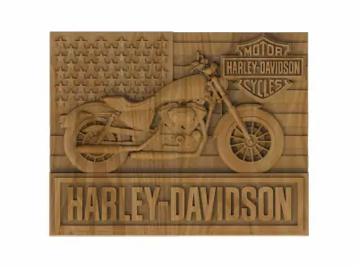 Carved panel painting STL 3D model 26