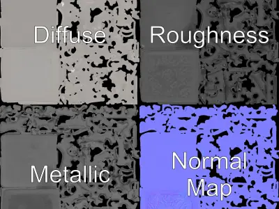 Sculptural Display Stand Model Pack Low-poly 3D model