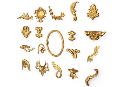 Acanthus Leaves Collection 11 3D model