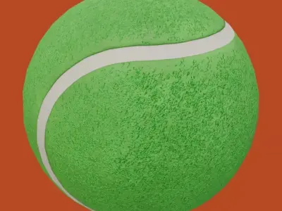 Tenis Ball Low-poly 3D model