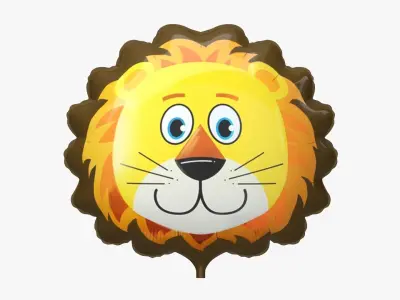 Foil decoration balloon 07 Lion 3D model