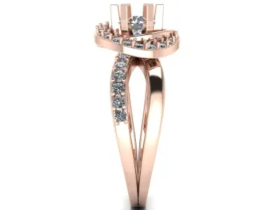Jewelry Diamond Ring 3D Print Model 3D print model 22