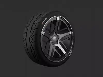 Tire Car - Race car Tire - Yokohama - Speedline 3D model
