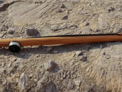 Speargun 3D models Low-poly 3D model