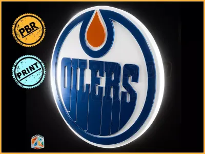 Edmonton Oilers logo - Cinematic - 3D print 3D model