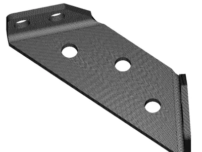 Rusty Trapezoid Angle Bracket 3D model