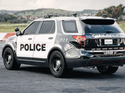 American SUV Police Car 3D model