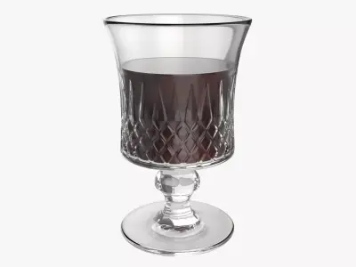 Glass goblet 01 3D model