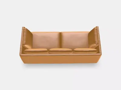 STOCKHOLM Three-seat sofa Low-poly 3D model