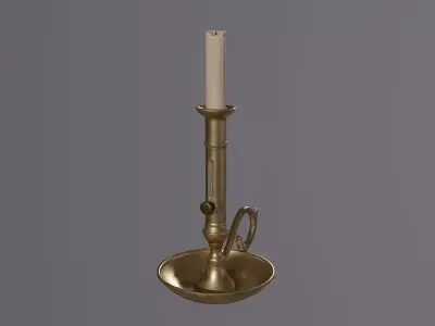 Antique Candle Holder Low-poly 3D model