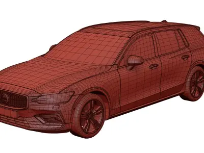 Modern Swedish luxury combi unbranded 3D model