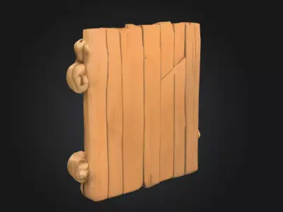 Skull and Crossbones Emblem Low-poly 3D model