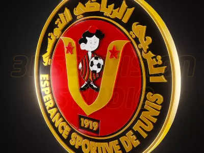 Esperance De Tunis logo - Cinematic - 3D print 3D model