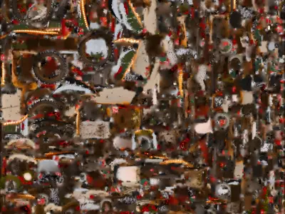 Rugged Christmas Motorcycle 3D Model - Festive Delivery Bike Low-poly 3D model