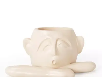 Abstract Figure Statue Pot 1 3D model