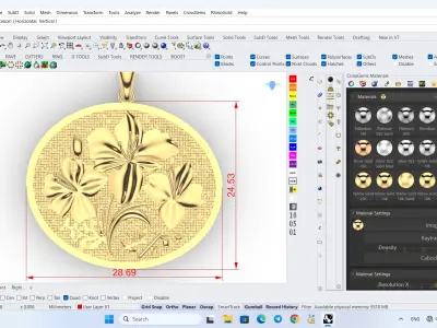 Saffron necklace 3D print model