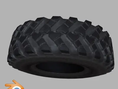 Rubber Tire  Low-poly   Game Ready  VR   AR 3D model Low-poly 3D model