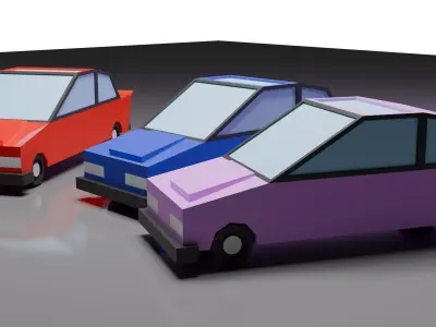 Easy Color Change Sport Car  Low-poly 3D model
