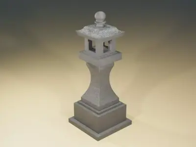Pagoda Statue Garden 3D model