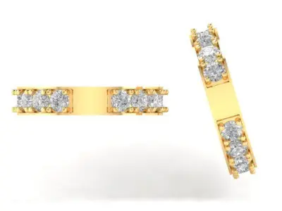 Diamond Huggie Earring 3D print model