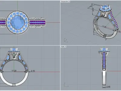 ring code 145 3D print model
