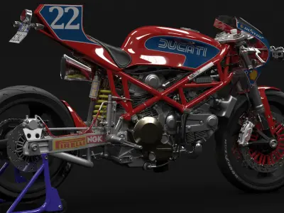  Ducati Monster 1000 Custom Bike 3D model