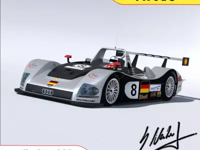 Audi R8R 1999 - Le Mans Gamemodel Low-poly 3D model
