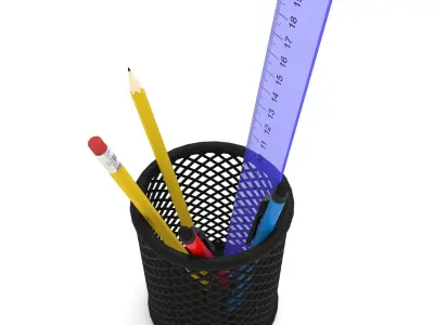 Mesh Office Pencil  Pen Holder 3D model