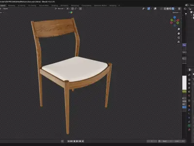 Chair 02 3D model purchase